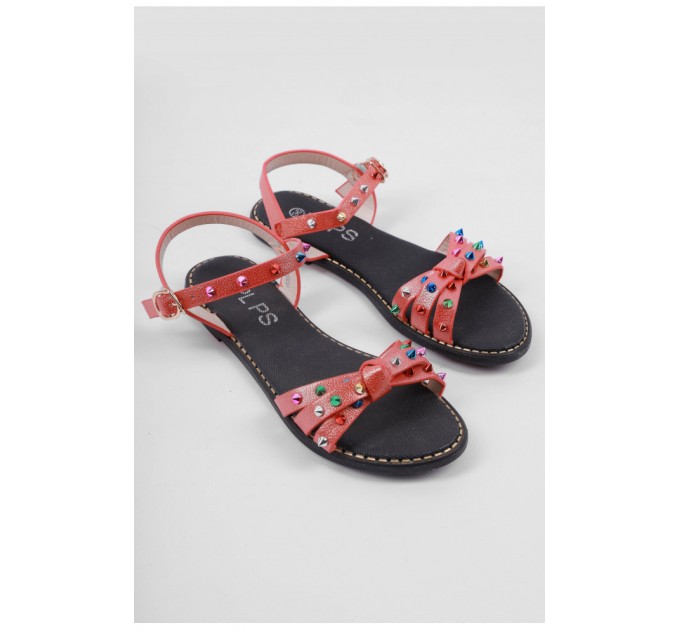 Босоніжки жіночі червоного кольору 177457L