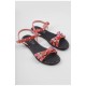Босоніжки жіночі червоного кольору 177457L