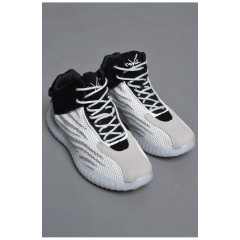 Кросівки чоловічі чорно-бiлого кольору з сiрими вставками 178261L