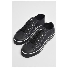 Кеди дитячі чорного кольору текстиль 178463L