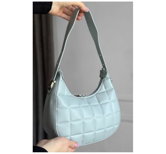 Женская сумка из экокожи голубого цвета 178726L