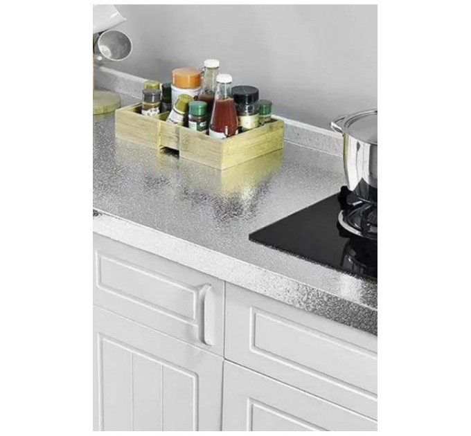 Самоклеюча водонепроникна алюмінієва фольга для кухонних поверхонь 60см*5м 178832L