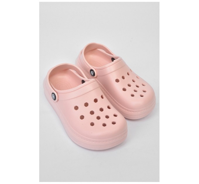 Кроксы детские для девочки пудрового цвета 179839L