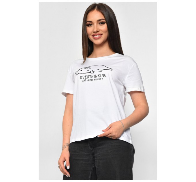 Женская футболка белого цвета 179847L