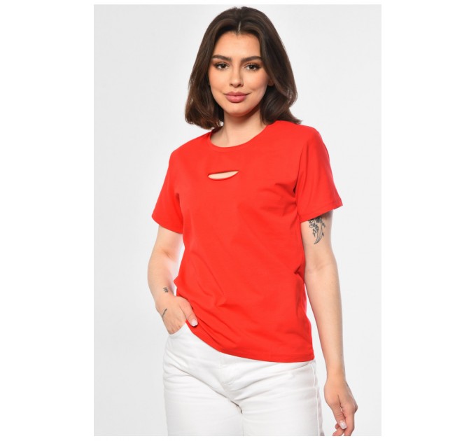 Футболка жіноча червоного кольору 180928L