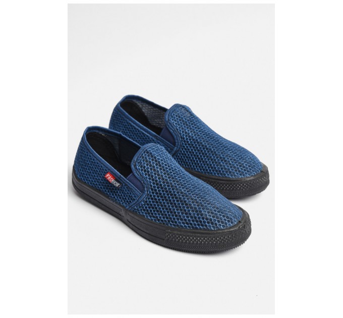 Слипоны мужские синего цвета 181179L