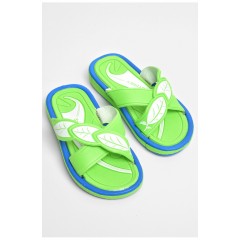 Шльопанці дитячі для дівчинки салатового кольору 181223L