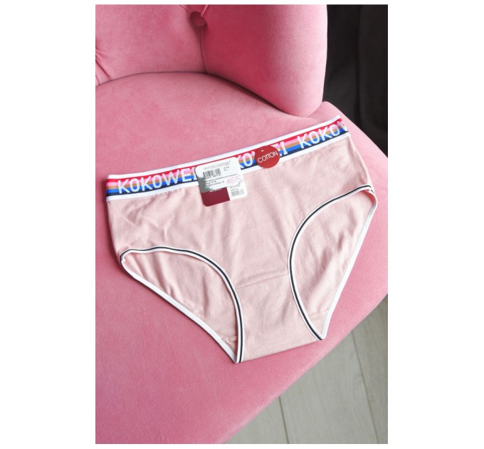 Труси жіночі напівбатальні пудрового кольору 181456L