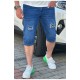 Шорти чоловічі джинсові синього кольору 181792L