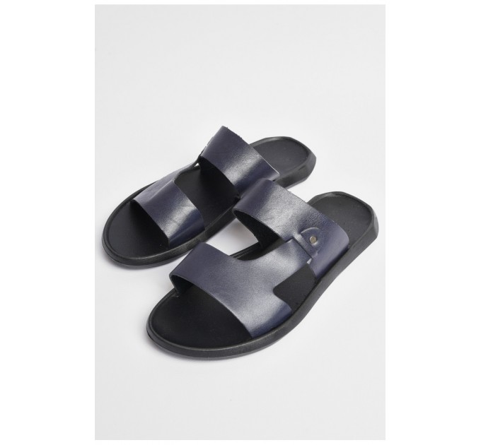 Шлепанцы мужские темно-синего цвета 181905L