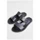 Шлепанцы мужские темно-синего цвета 181905L