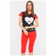 Піжама жіноча червоного кольору 181996L