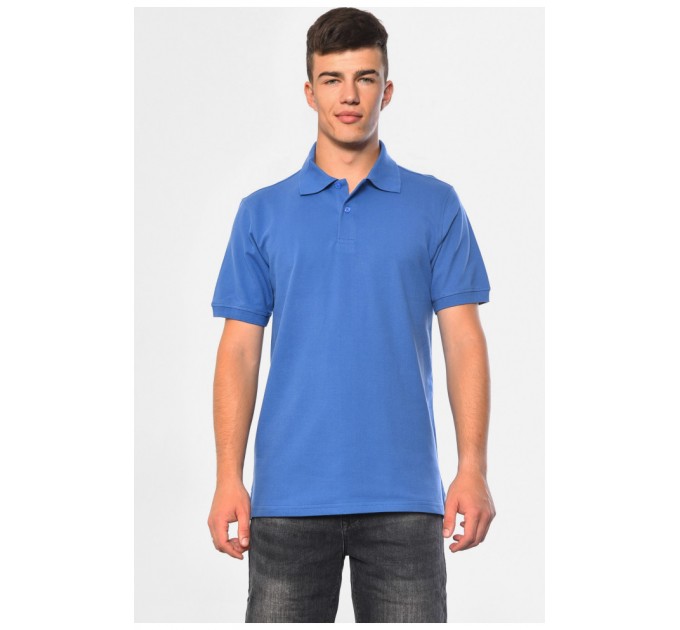 Футболка чоловіча поло синього кольору 182166L