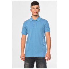 Футболка чоловіча поло блакитного кольору 182169L