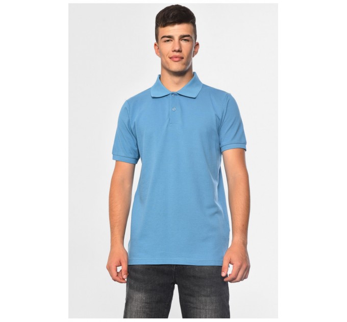 Футболка чоловіча поло блакитного кольору 182169L
