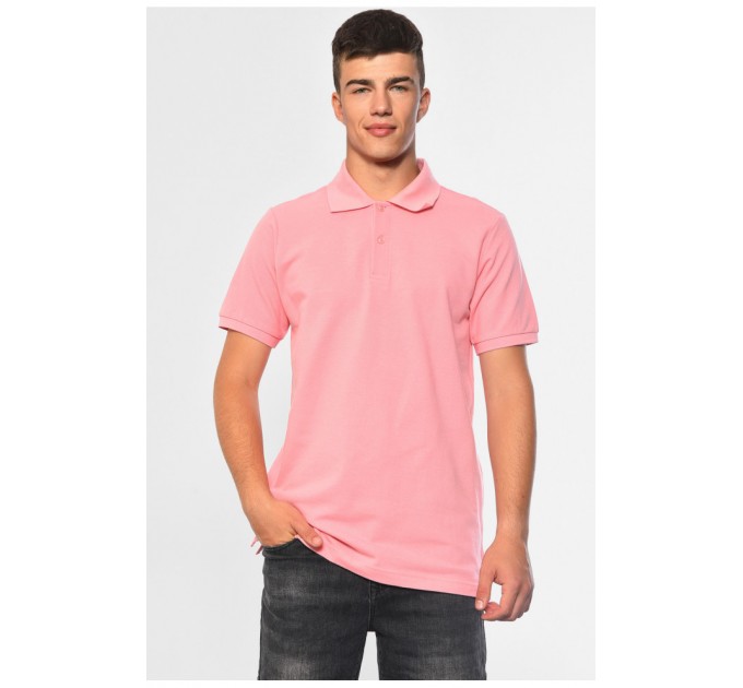Футболка чоловіча поло рожевого кольору 182175L