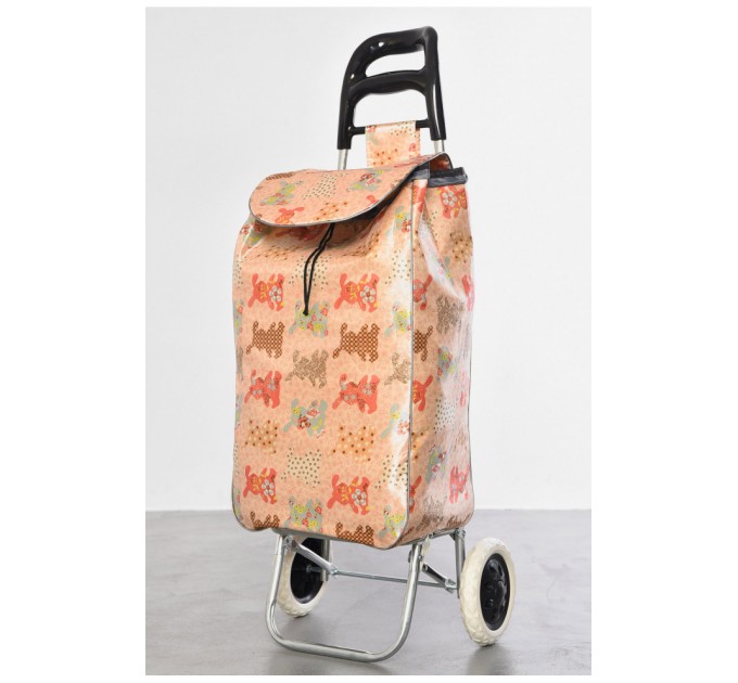 Сумка кравчучка на колесах бежевого кольору 182260L