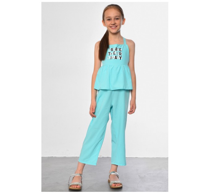 Комбінезон дитячий для дівчинки блакитного кольору 182575L