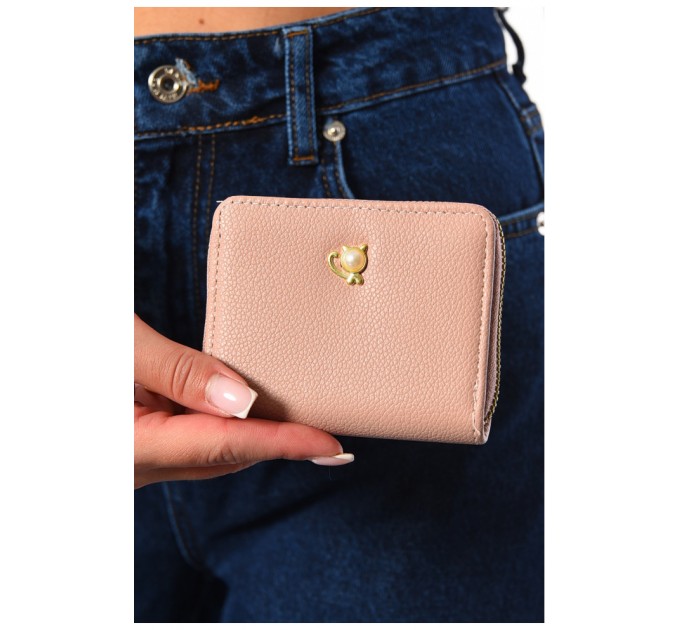 Кошелек женский из экокожи розового цвета 182639L