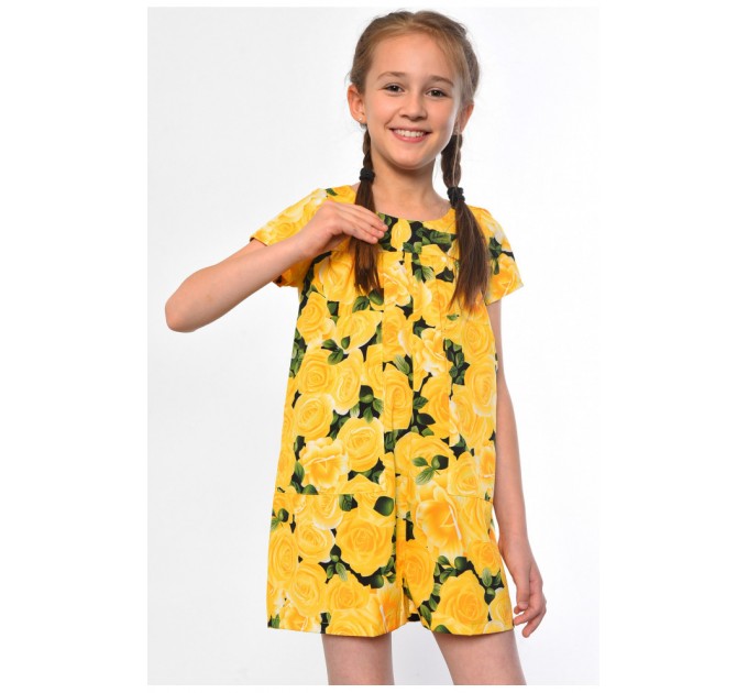 Комбинезон детский для девочки желтого цвета 182815L