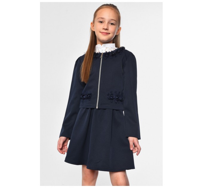 Костюм дитячий для дівчинки темно-синього кольору 182860L