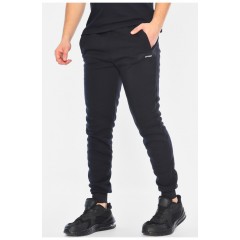 Спортивні штани чоловічі на флісі темно-синього кольору 183051L