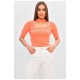 Жіноча футболка коралового кольору 183514L