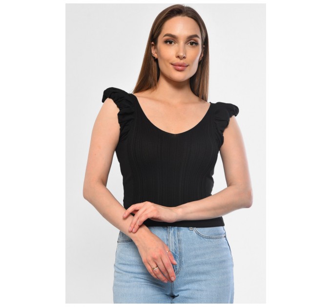 Женская майка черного цвета 183527L