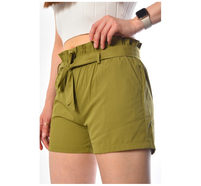 Шорти жіночі кольору хакі 183686L