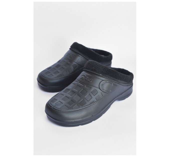 Калоші чоловічі без задника на флісі чорного кольору 183940L