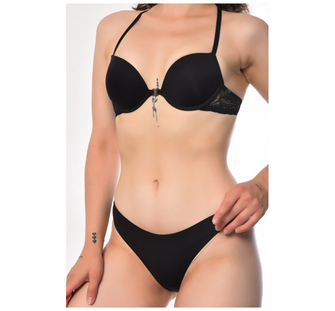 Комплект жіночий чорного кольору чашка В 184031L