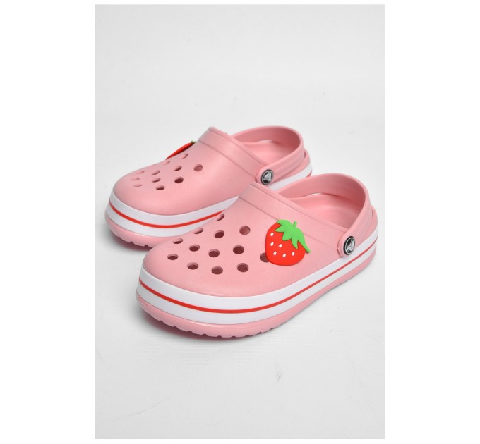 Кроксы детские для девочки светло-розового цвета 184063L