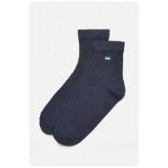 Шкарпетки чоловічі демісезонні темно-синього кольору 184283L