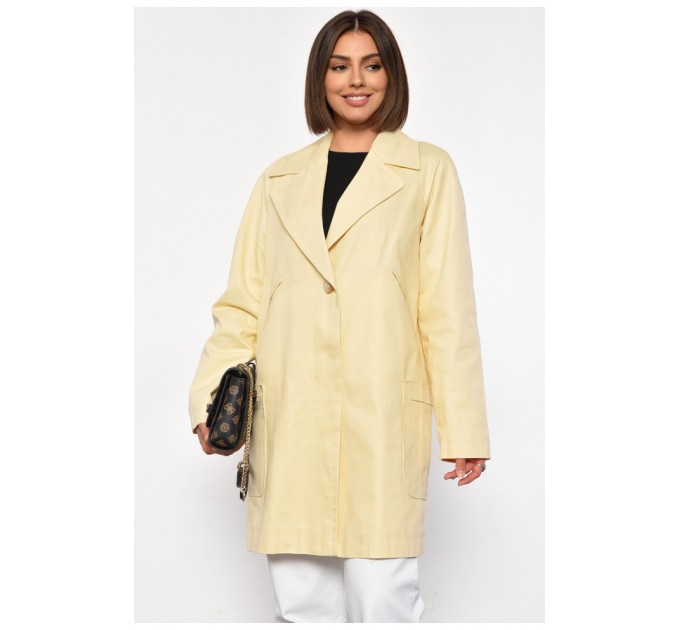 Женское пальто бежевого цвета 184428L