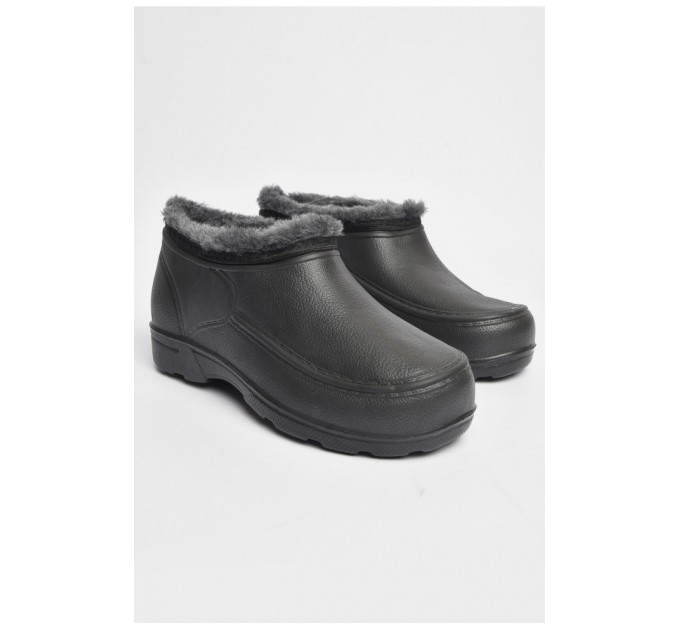 Калоші чоловічі на хутрі чорного кольору 184463L