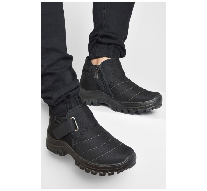 Черевики чоловічі зимові на хутрі чорного кольору 184479L