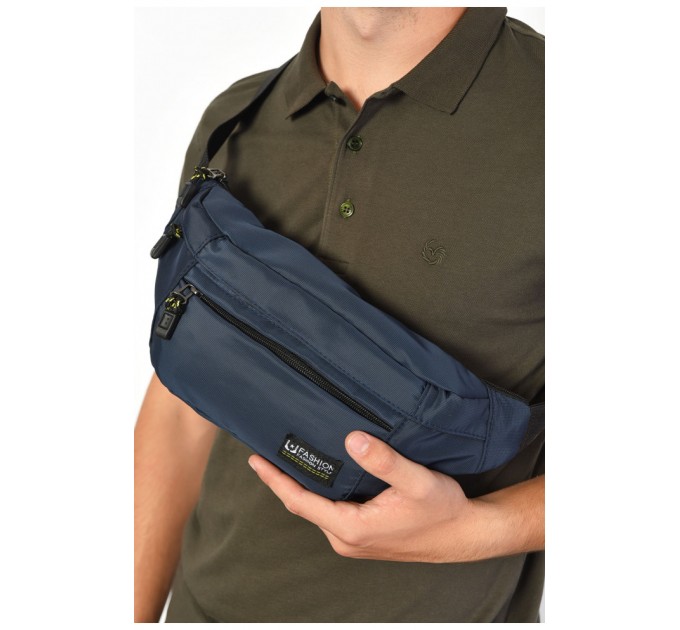 Бананка мужская текстильная синего цвета 185369L