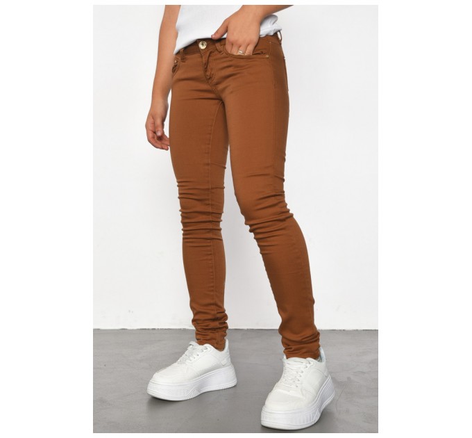 Штани жіночі коричневого кольору 185544L