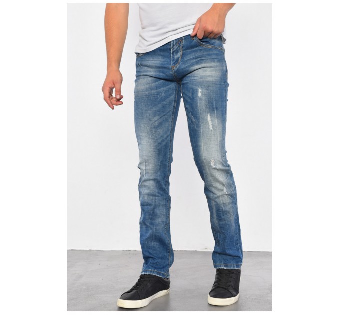 Джинси чоловічі синього кольору 185575L