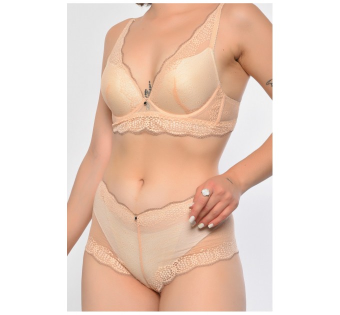 Комплект женский бежевого цвета чашка C 186538L