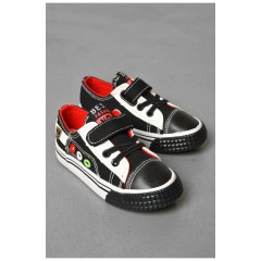 Кеди дитячі чорного кольору текстиль 186660L