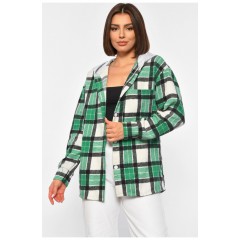 Сорочка жіноча в клітинку зеленого кольору 186669L