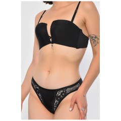 Комплект женский черного цвета чашка В 186724L Комплект женский черного цвета чашка В 186724L