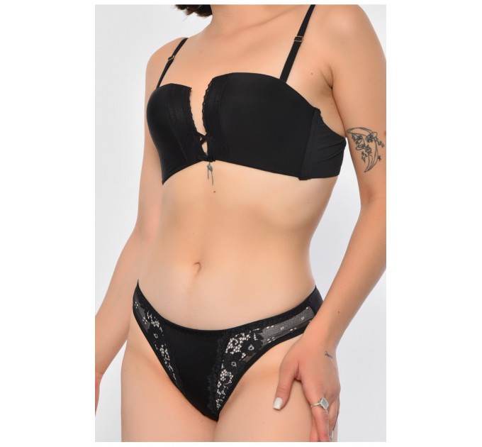 Комплект жіночий чорного кольору чашка В 186724L