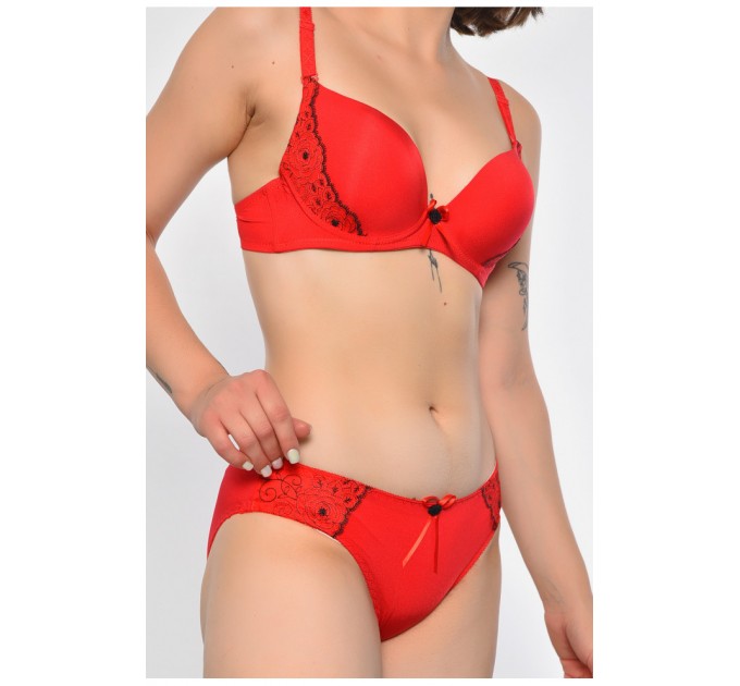 Комплект женский красного цвета чашка C 186736L