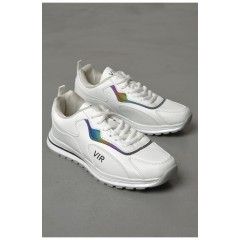 Кроссовки мужские белого цвета на шнуровке 186849L