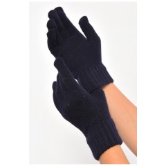 Перчатки трикотажные женские темно-синего цвета 187405L