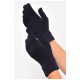 Рукавички жіночі трикотажні темно-синього кольору 187405L Рукавички жіночі трикотажні темно-синього кольору 187405L