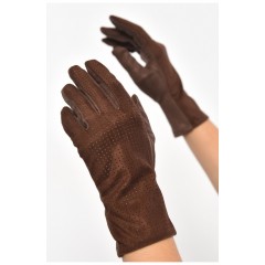 Перчатки женские текстильные сенсорные коричневого цвета 187500L Перчатки женские текстильные сенсорные коричневого цвета 187500L