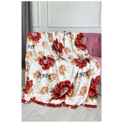 Плед білого кольору з принтом розмір 180*220 187663L